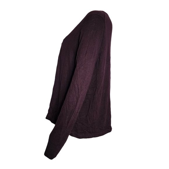 ANN TAYLOR LOFT Solid Purple Silver Trim Open Front Cardigan Womens Size XL - Picture 4 of 6